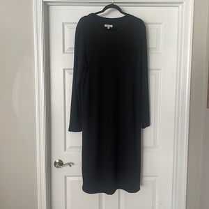 Madewell Black Ribbed Dress
